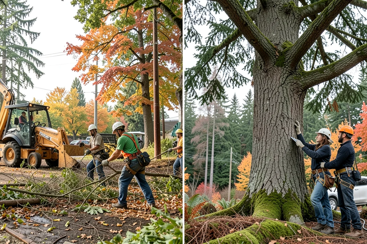 Root pruning in Maple Valley, King County, WA - Inspect the tree and its site