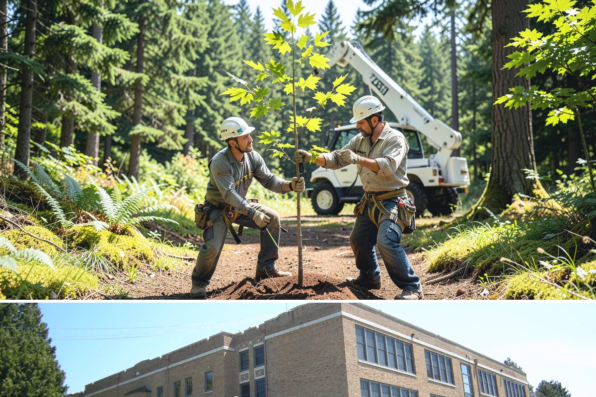 Root pruning in Maple Valley, King County, WA - This service should be performed during dormant seasons to minimize stress on the tree following construction or transplanting...