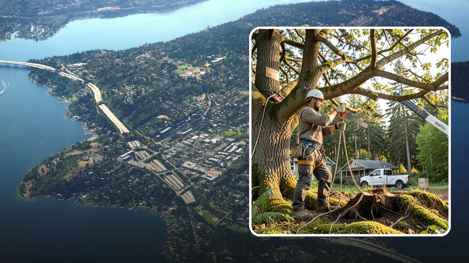 Root pruning in Mercer Island, King County, WA - The controlled cutting of roots to manage growth or prepare for construction.