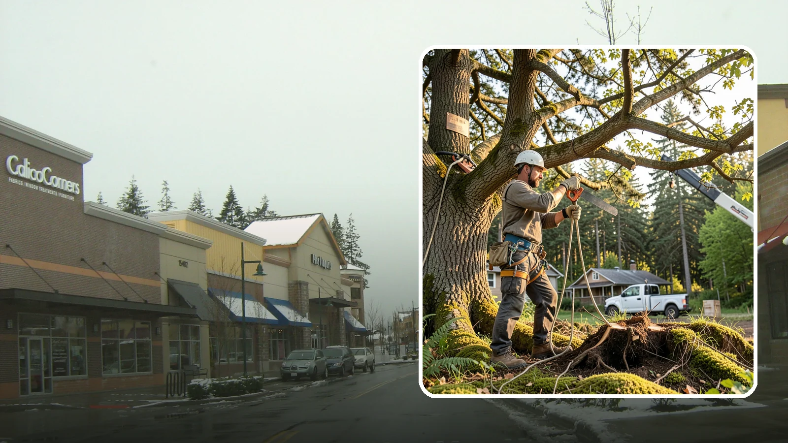 Root pruning in Mill Creek, Snohomish County, WA - The controlled cutting of roots to manage growth or prepare for construction.