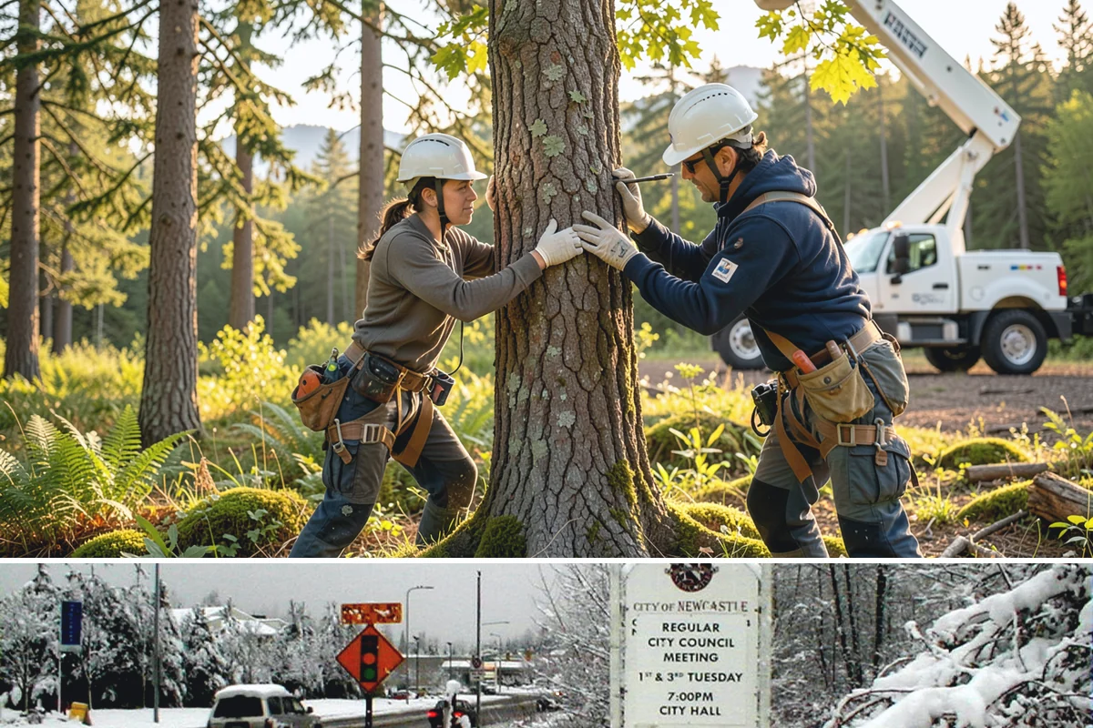 Root pruning in Newcastle, King County, WA - This service should be performed during dormant seasons to minimize stress on the tree following construction or transplanting...