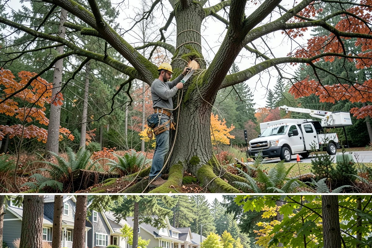 Root pruning in Normandy Park, King County, WA - This service should be performed during dormant seasons to minimize stress on the tree following construction or transplanting...