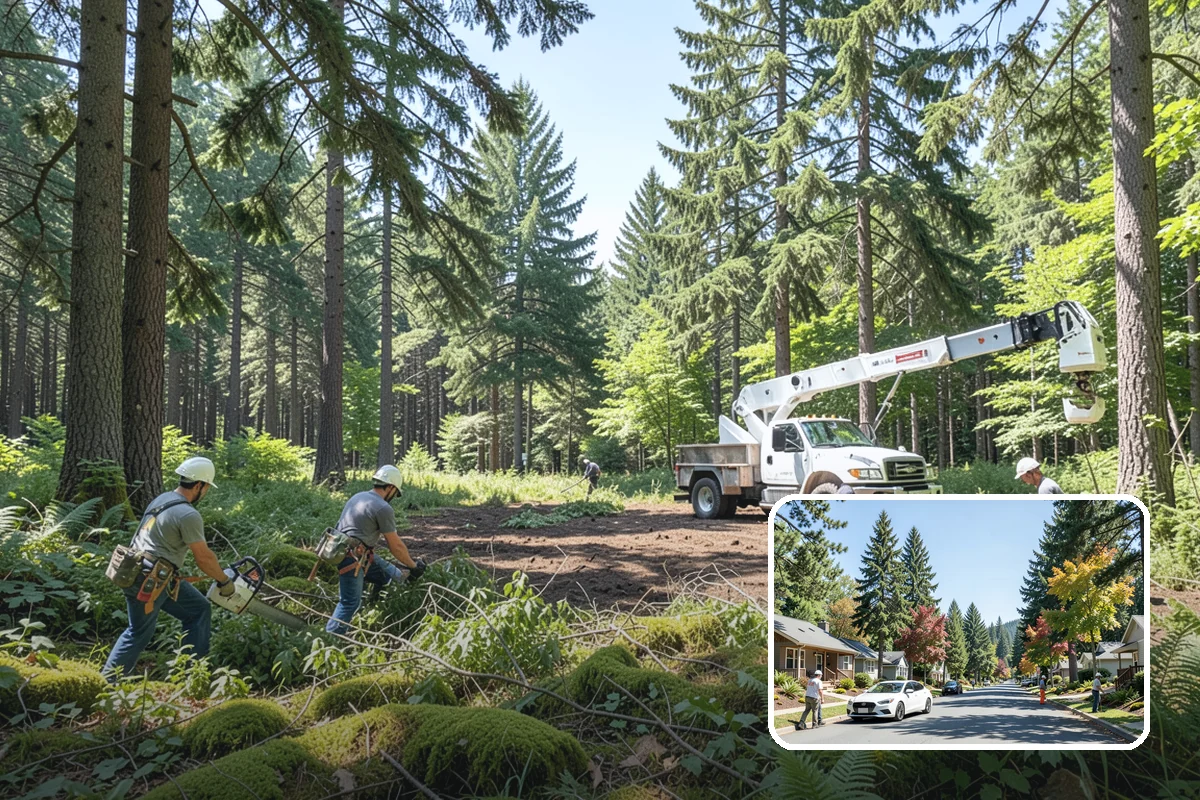 Root pruning in Orting, Pierce County, WA - Supports long-term tree health and stability