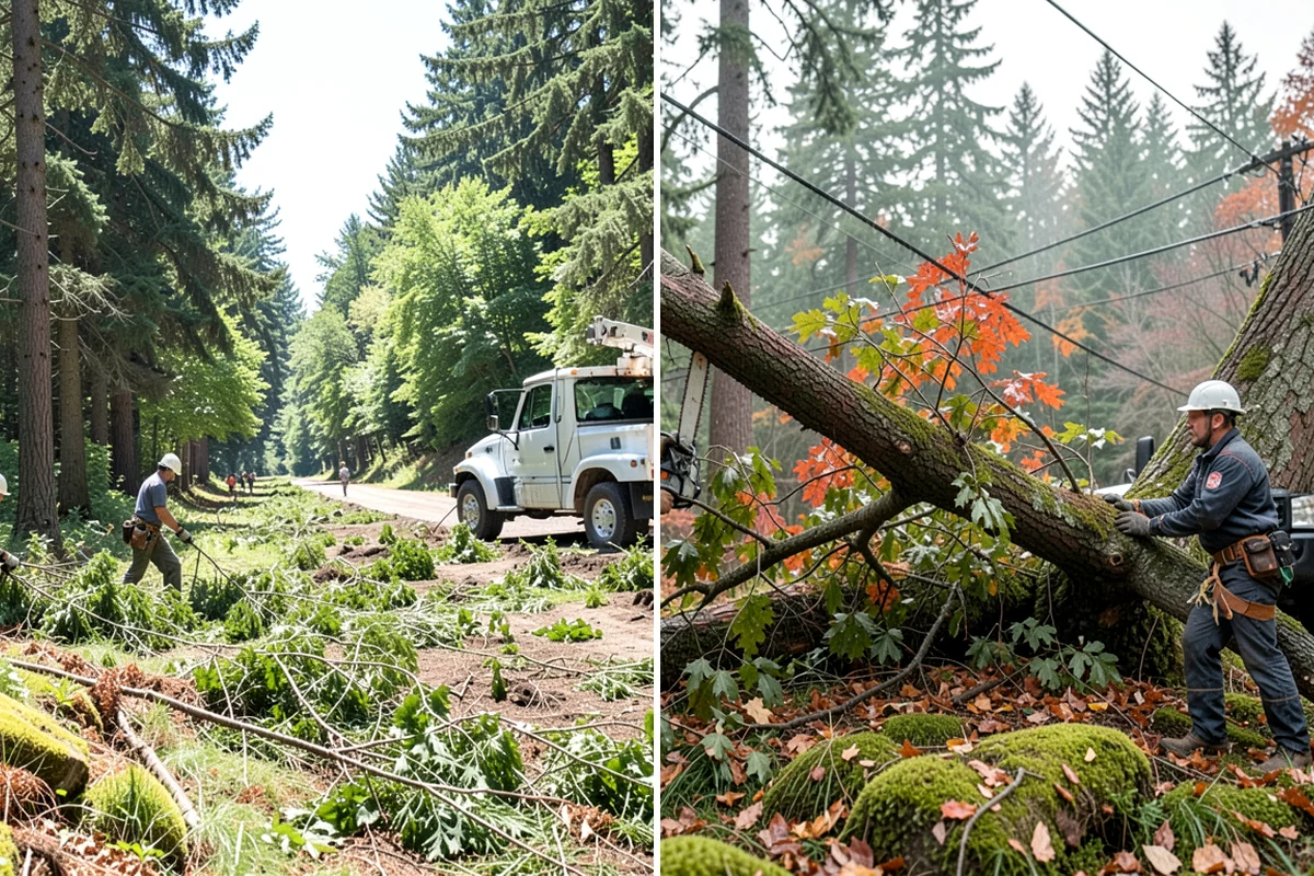 Root pruning in Pacific, King County, WA - Inspect the tree and its site