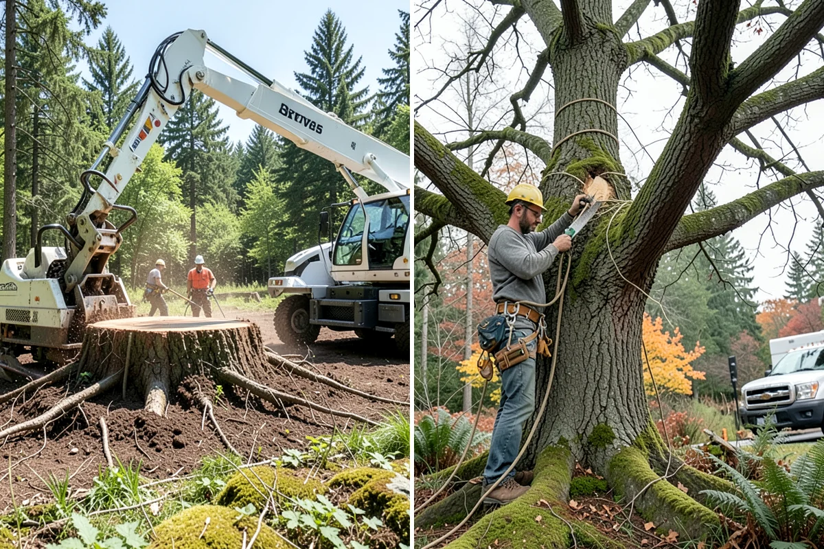 Root pruning in Puyallup, Pierce County, WA - Inspect the tree and its site