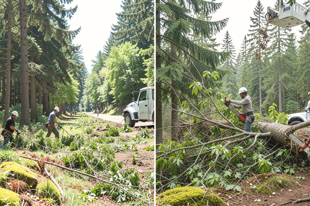 Root pruning in Ruston, Pierce County, WA - Inspect the tree and its site