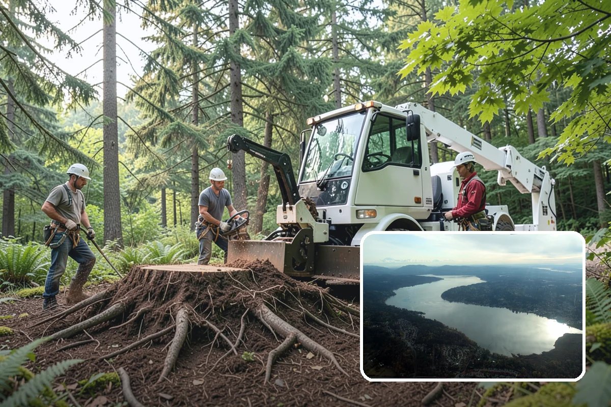 Root pruning in Sammamish, King County, WA - Supports long-term tree health and stability
