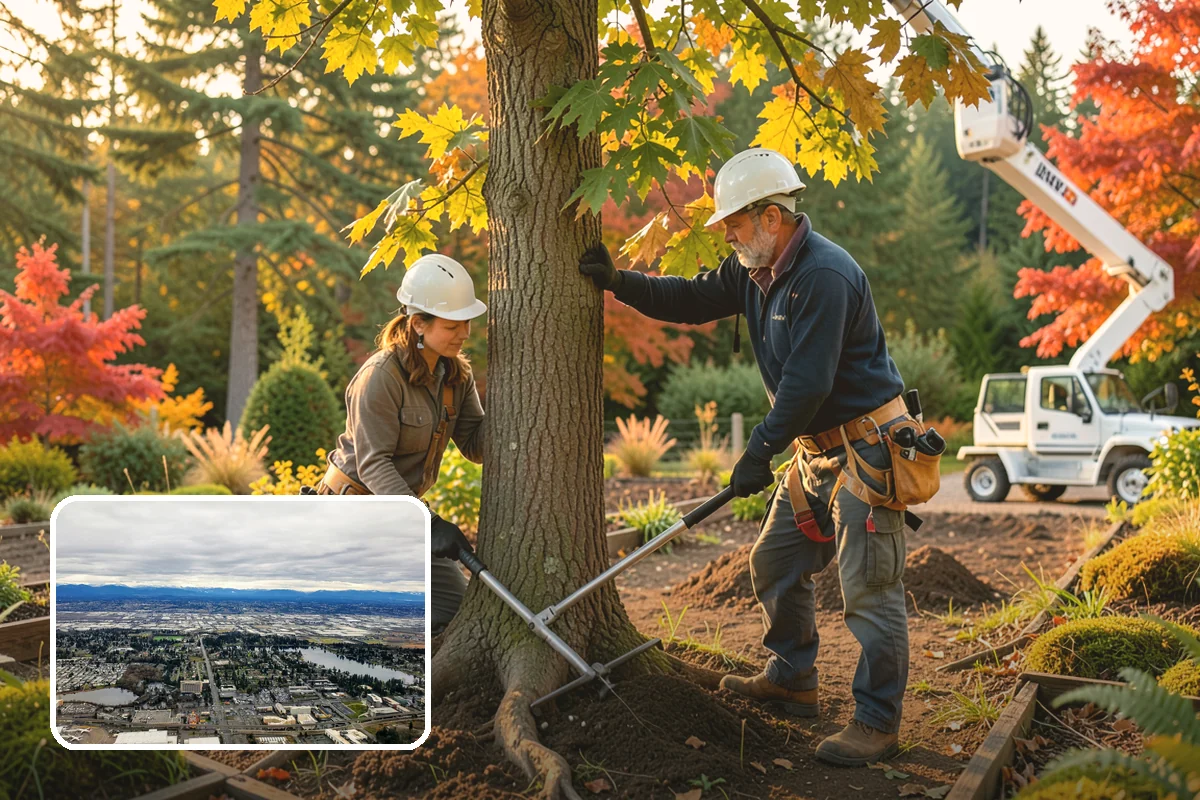 Root pruning in SeaTac, King County, WA - Supports long-term tree health and stability