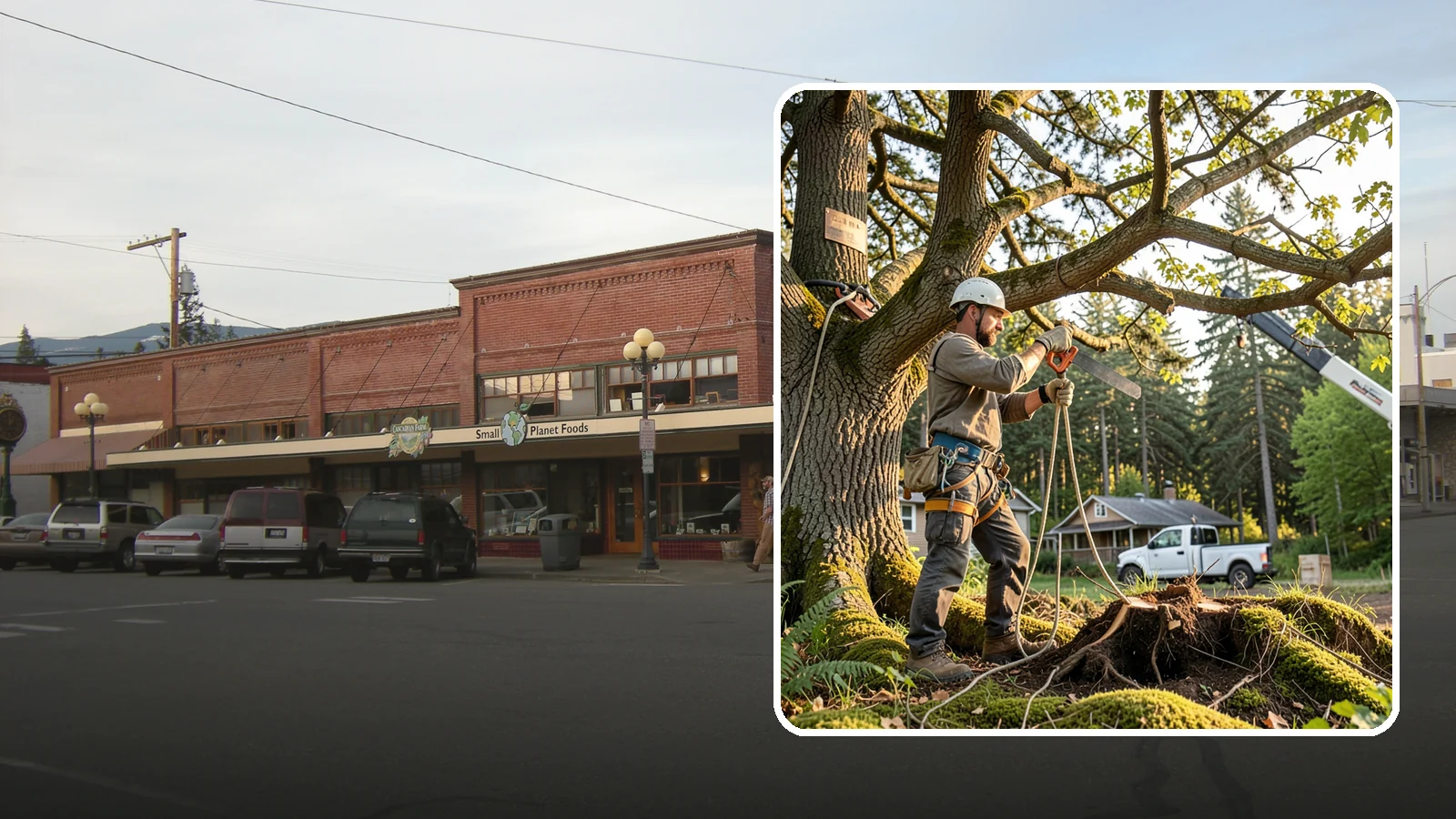 Root pruning in Sedro-Woolley, Skagit County, WA - The controlled cutting of roots to manage growth or prepare for construction.