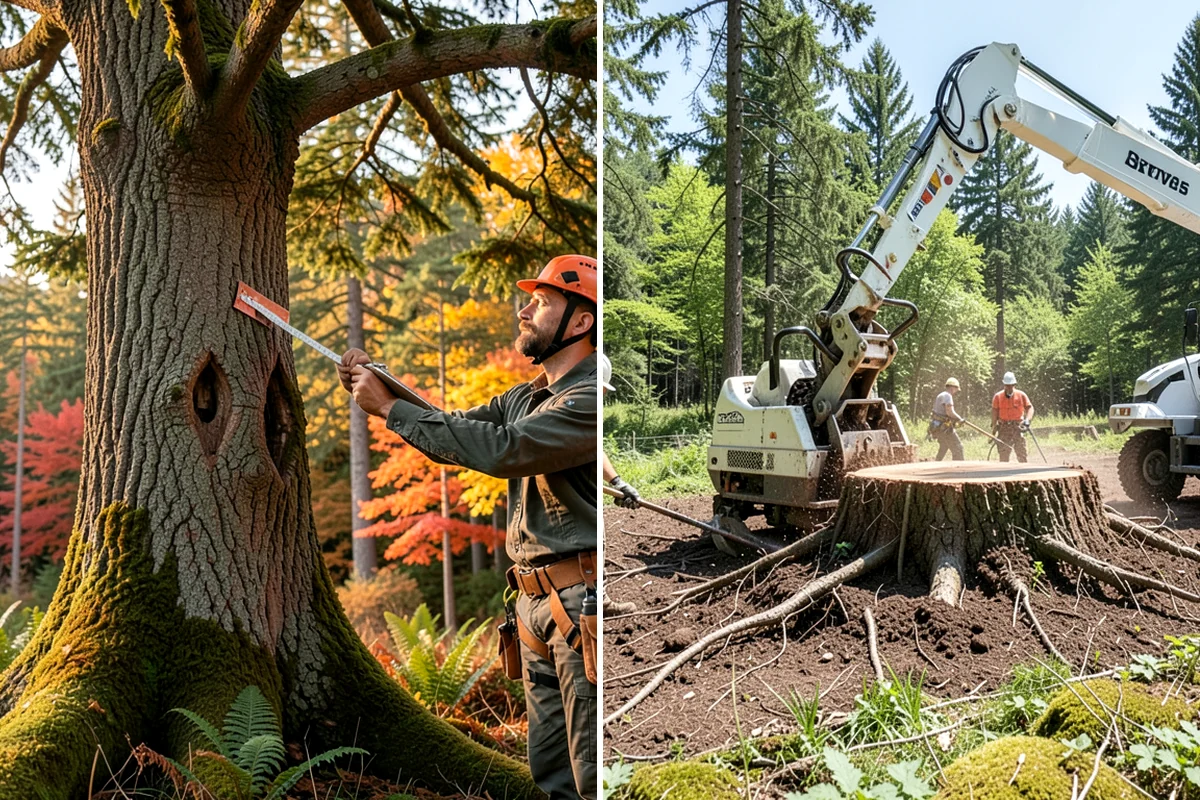 Root pruning in Shoreline, King County, WA - Inspect the tree and its site