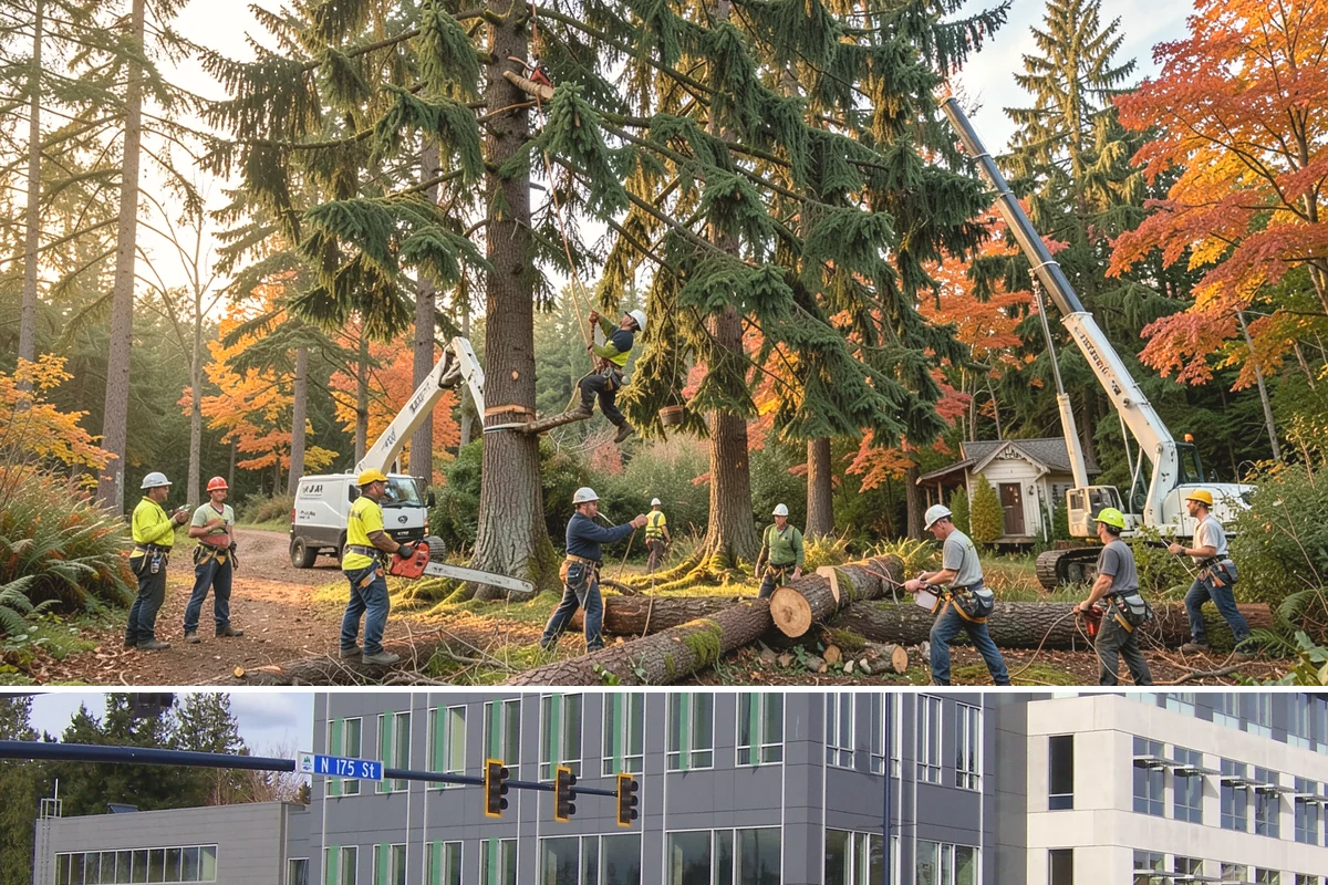 Root pruning in Shoreline, King County, WA - This service should be performed during dormant seasons to minimize stress on the tree following construction or transplanting...