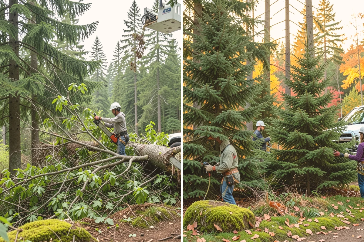 Root pruning in Snohomish, Snohomish County, WA - Inspect the tree and its site