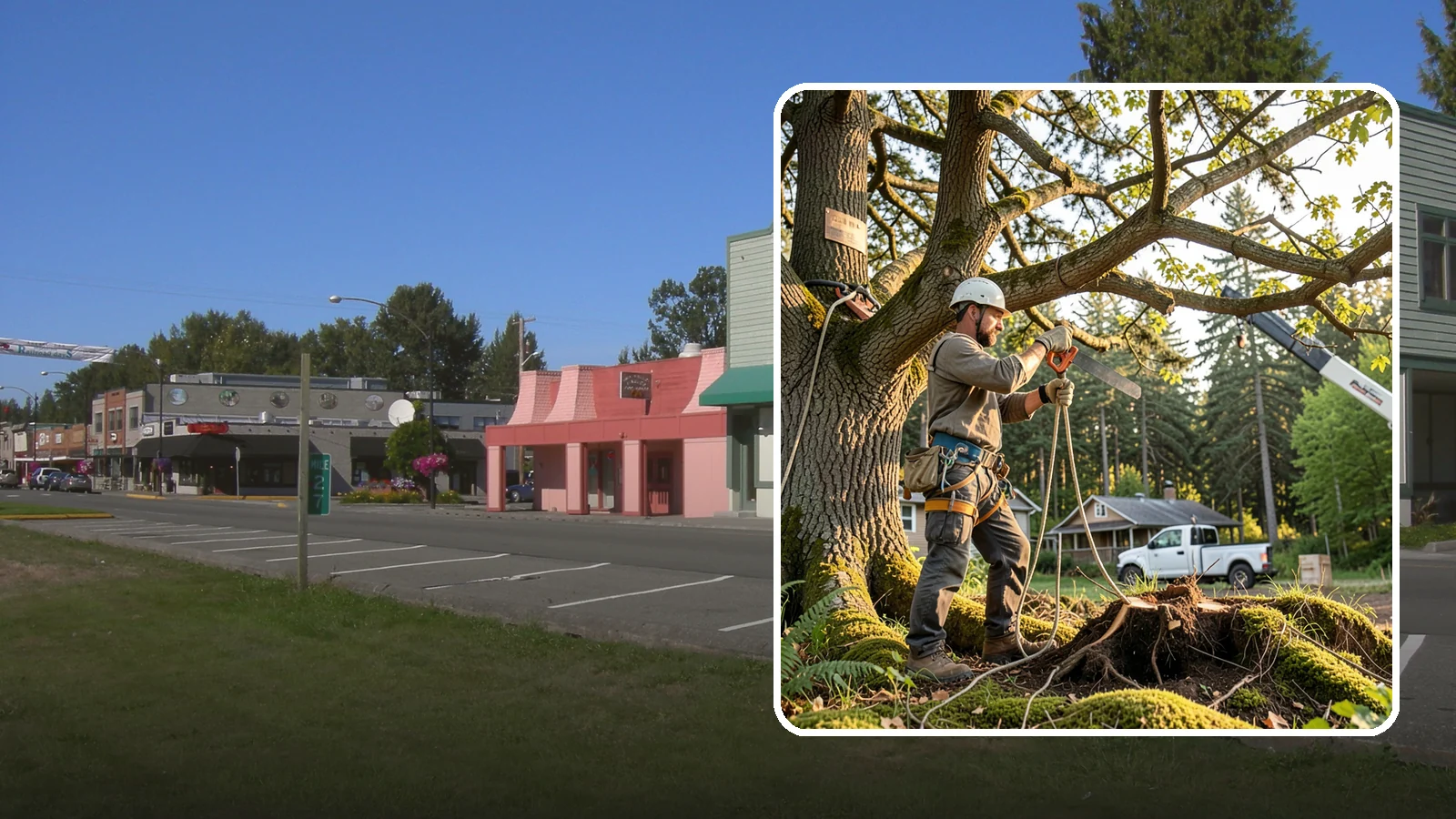 Root pruning in Snoqualmie, King County, WA - The controlled cutting of roots to manage growth or prepare for construction.