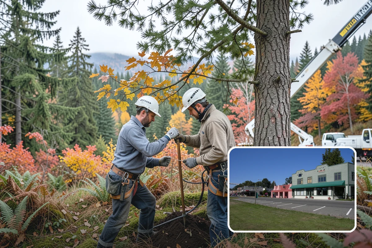 Root pruning in Snoqualmie, King County, WA - Supports long-term tree health and stability