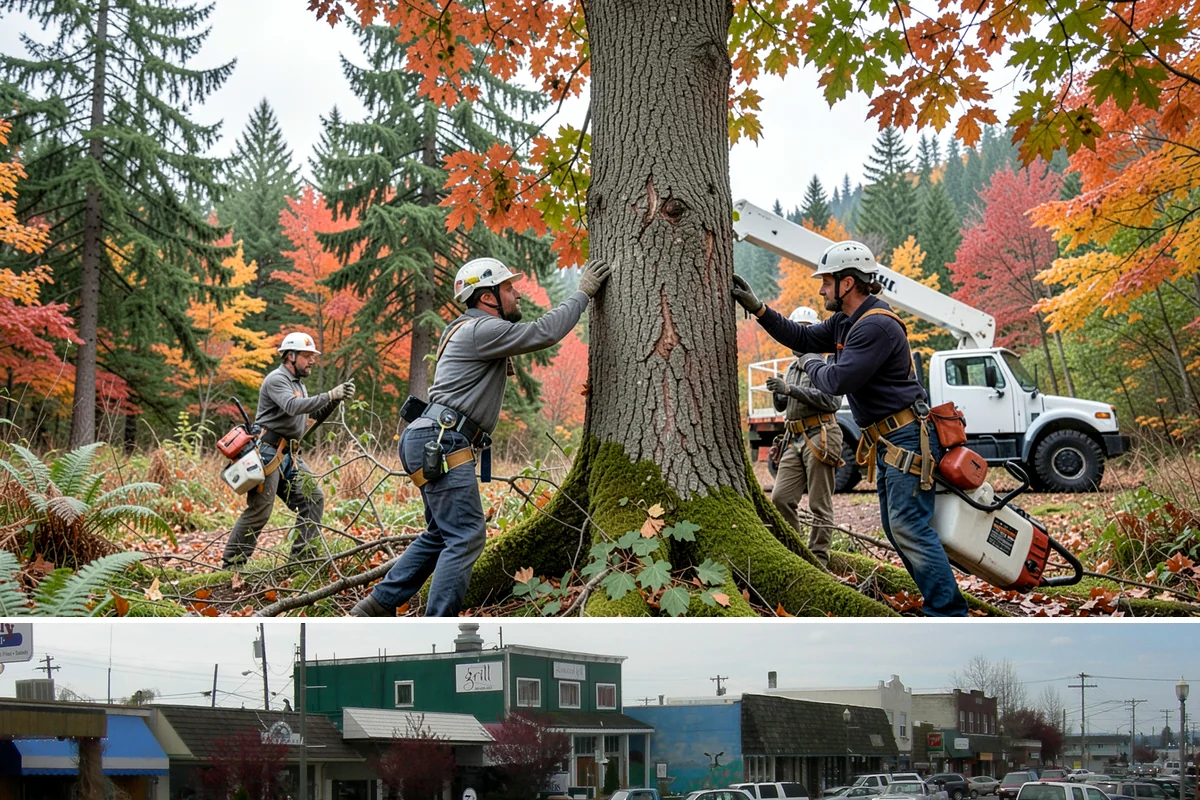 Root pruning in Stanwood, Snohomish County, WA - This service should be performed during dormant seasons to minimize stress on the tree following construction or transplanting...