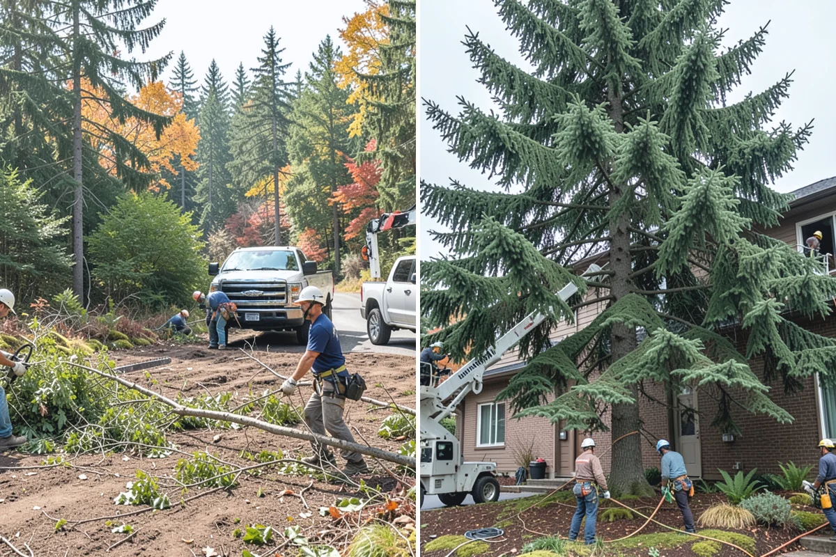Root pruning in Sumner, Pierce County, WA - Inspect the tree and its site