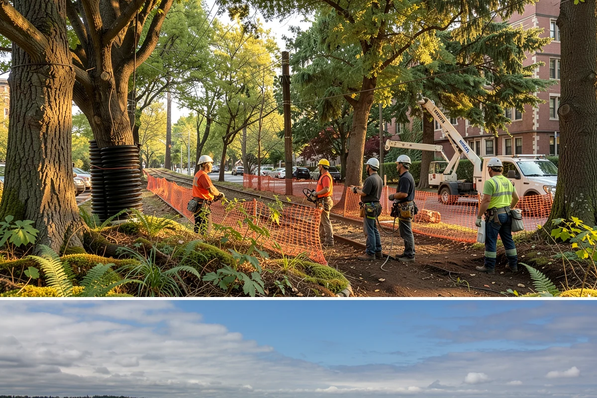 Root pruning in University Place, Pierce County, WA - This service should be performed during dormant seasons to minimize stress on the tree following construction or transplanting...