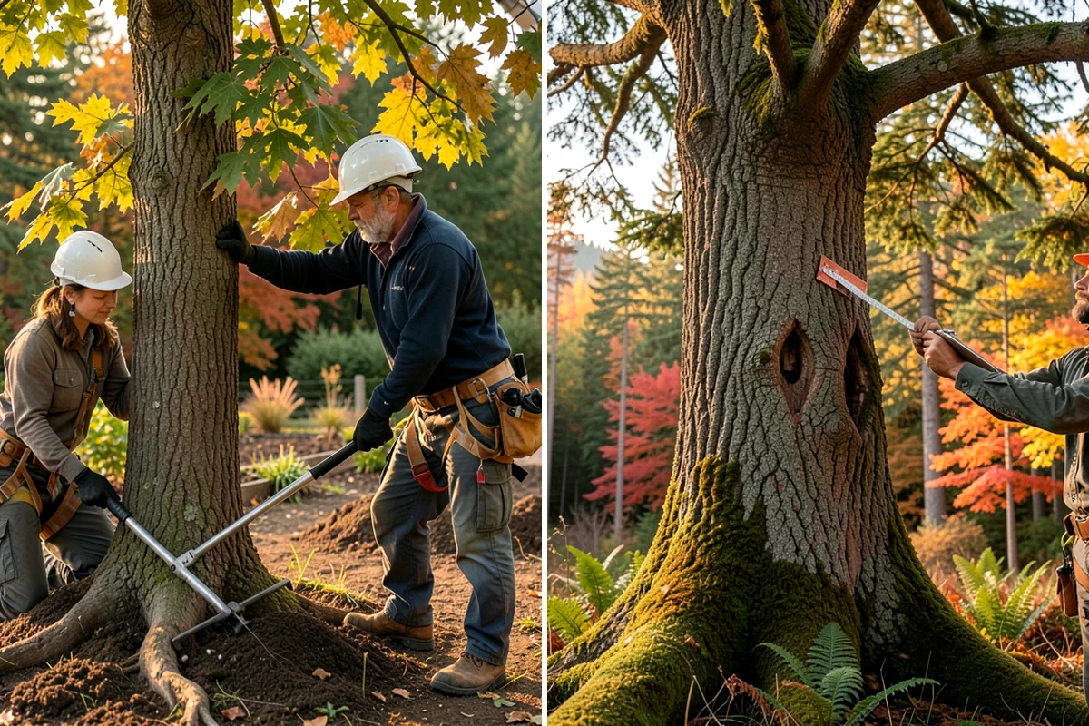 Root removal in Arlington, Snohomish County, WA - Locate and mark utilities before work