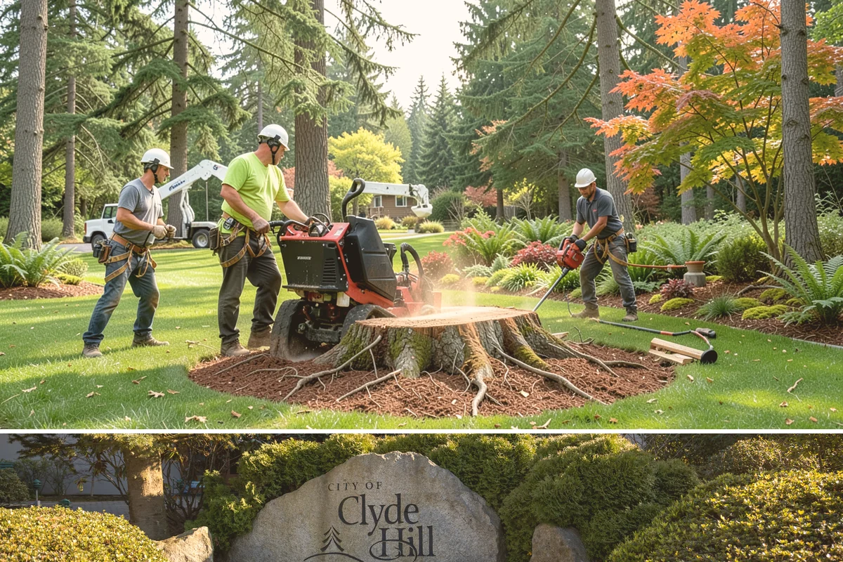 Root removal in Clyde Hill, King County, WA - Work can generally proceed year-round in the Puget Sound climate but may be delayed during heavy rainfall that creates muddy...