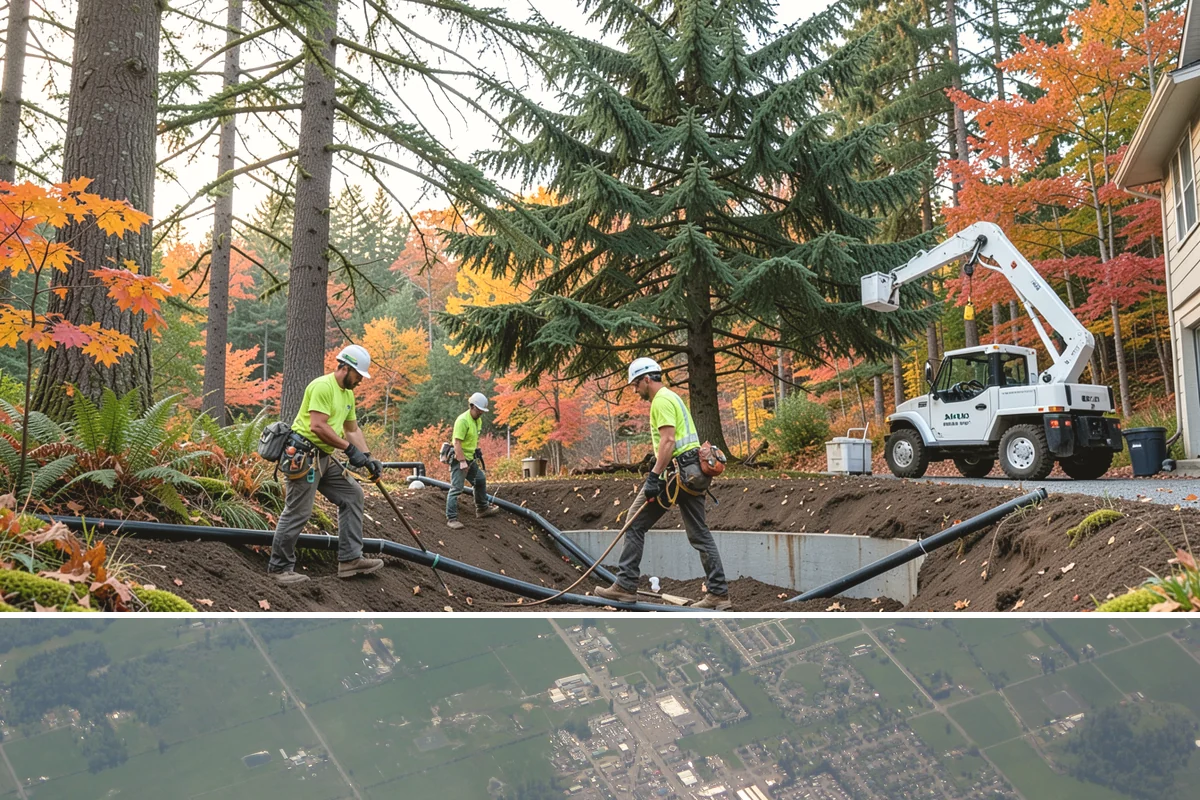 Root removal in Enumclaw, King County, WA - Work can generally proceed year-round in the Puget Sound climate but may be delayed during heavy rainfall that creates muddy...