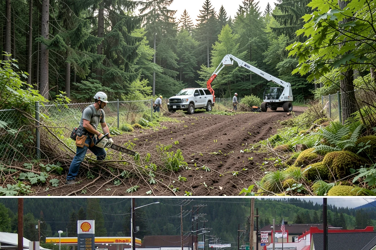 Root removal in Granite Falls, Snohomish County, WA - Work can generally proceed year-round in the Puget Sound climate but may be delayed during heavy rainfall that creates muddy...