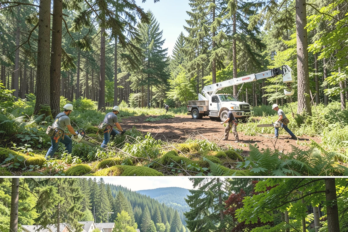 Root removal in Lake Forest Park, King County, WA - Work can generally proceed year-round in the Puget Sound climate but may be delayed during heavy rainfall that creates muddy...