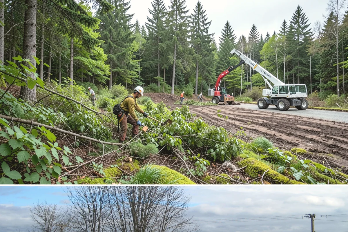 Root removal in Langley, Island County, WA - Work can generally proceed year-round in the Puget Sound climate but may be delayed during heavy rainfall that creates muddy...