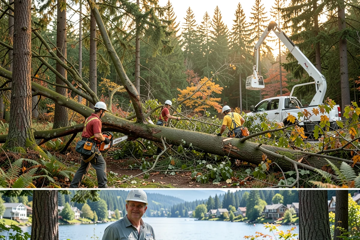 Root removal in Milton, King County, WA - Work can generally proceed year-round in the Puget Sound climate but may be delayed during heavy rainfall that creates muddy...