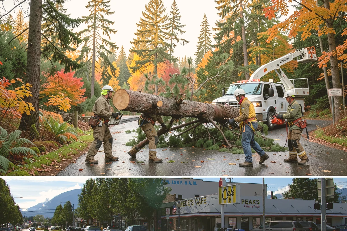 Root removal in North Bend, King County, WA - Work can generally proceed year-round in the Puget Sound climate but may be delayed during heavy rainfall that creates muddy...
