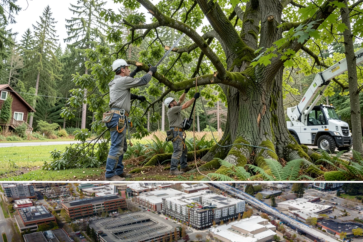 Root removal in Redmond, King County, WA - Work can generally proceed year-round in the Puget Sound climate but may be delayed during heavy rainfall that creates muddy...