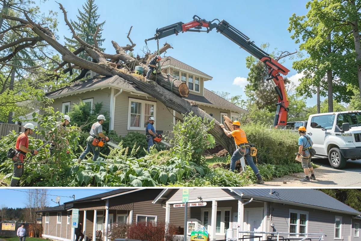 Root removal in South Prairie, Pierce County, WA - Work can generally proceed year-round in the Puget Sound climate but may be delayed during heavy rainfall that creates muddy...