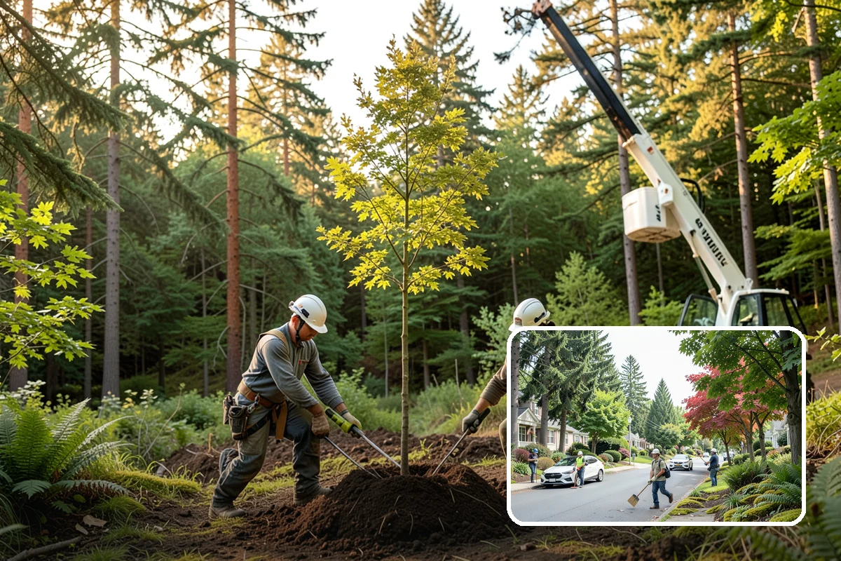 Root zone aeration in Beaux Arts Village, King County, WA - Supports long-term tree health and stability