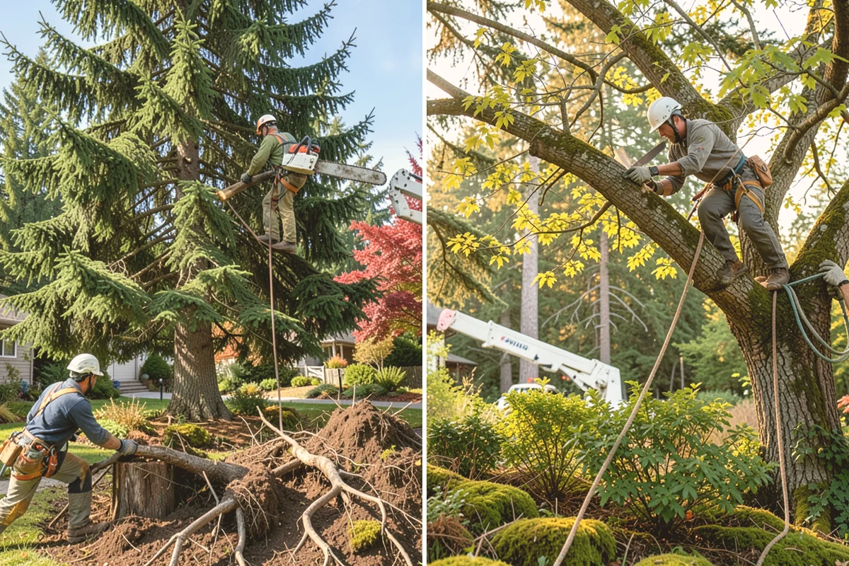 Root zone aeration in Brier, Snohomish County, WA - Inspect the tree and its site