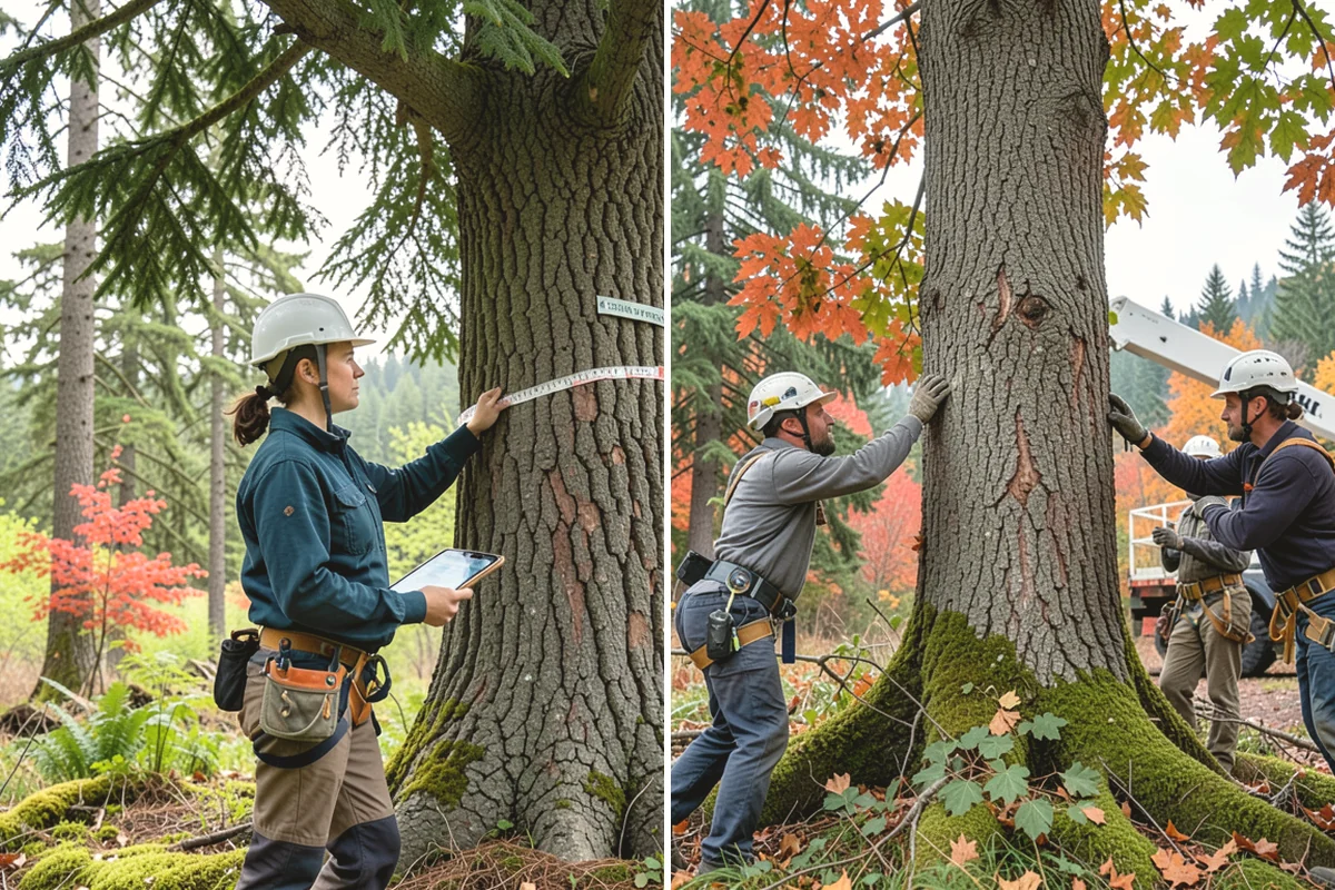 Root zone aeration in Duvall, King County, WA - Inspect the tree and its site