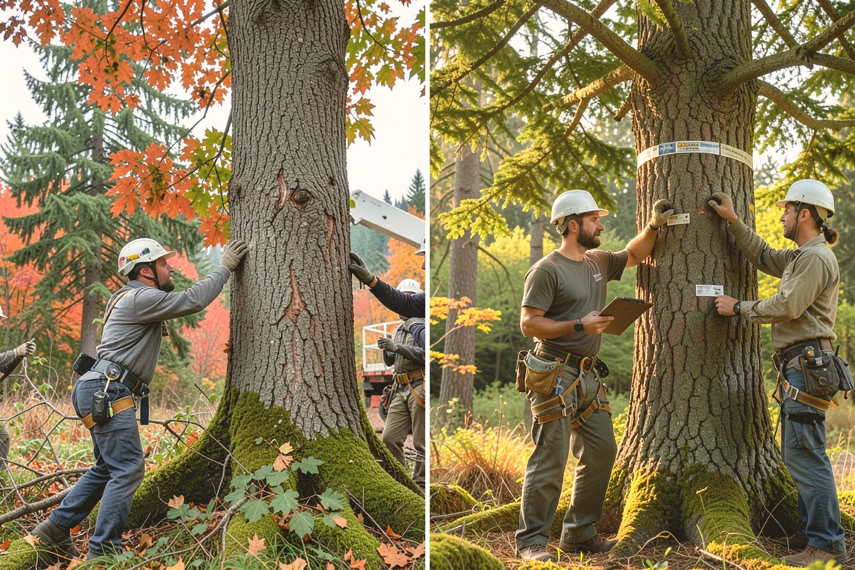 Root zone aeration in Edmonds, Snohomish County, WA - Inspect the tree and its site
