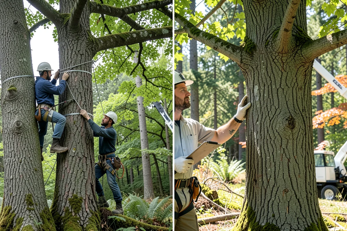 Root zone aeration in Everett, Snohomish County, WA - Inspect the tree and its site