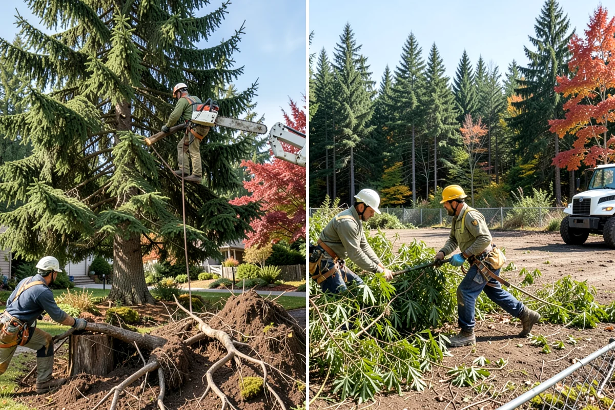 Root zone aeration in Federal Way, King County, WA - Inspect the tree and its site