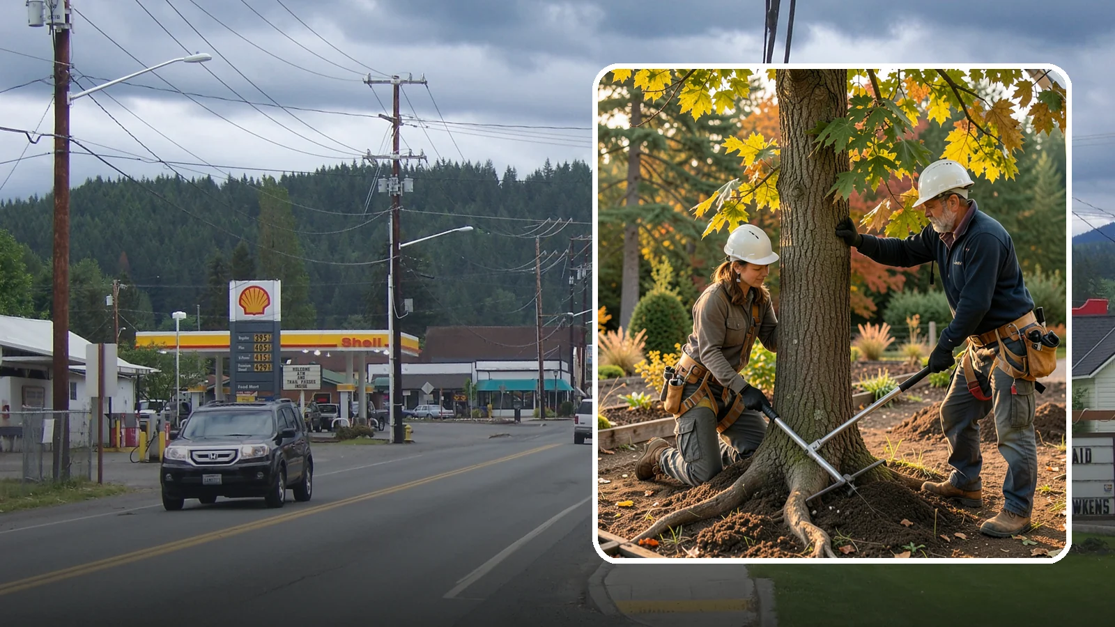 Root zone aeration in Granite Falls, Snohomish County, WA - The loosening and aerating of compacted soil in the root zone.