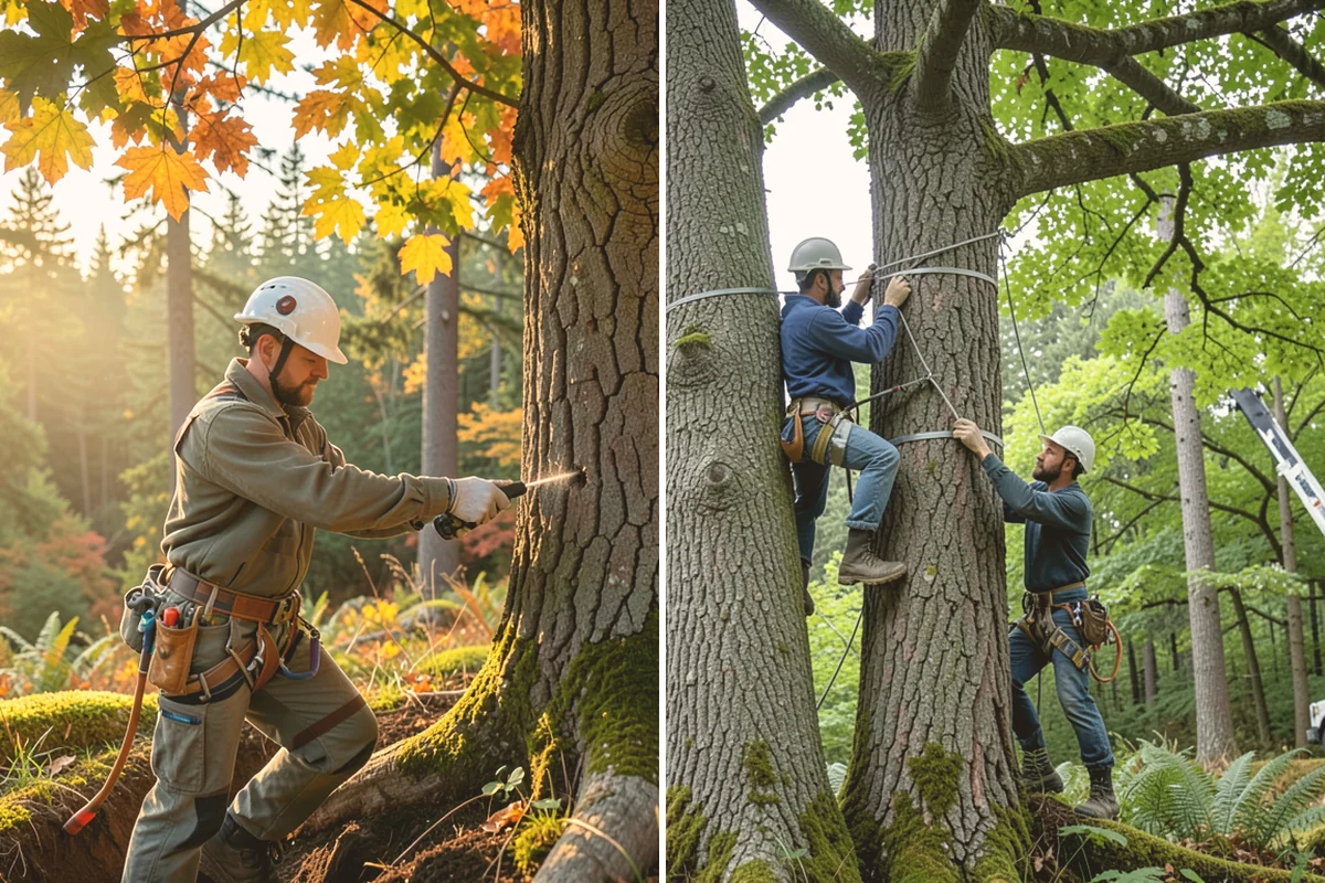 Root zone aeration in Lynnwood, Snohomish County, WA - Inspect the tree and its site