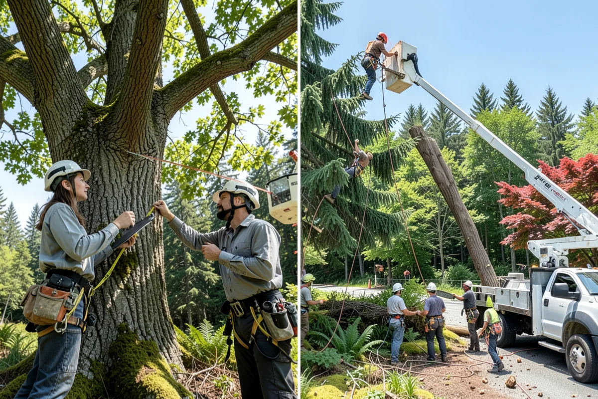 Root zone aeration in SeaTac, King County, WA - Inspect the tree and its site