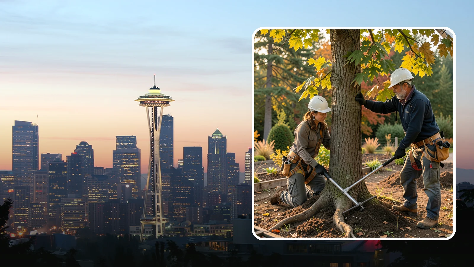 Root zone aeration in Seattle, King County, WA - The loosening and aerating of compacted soil in the root zone.