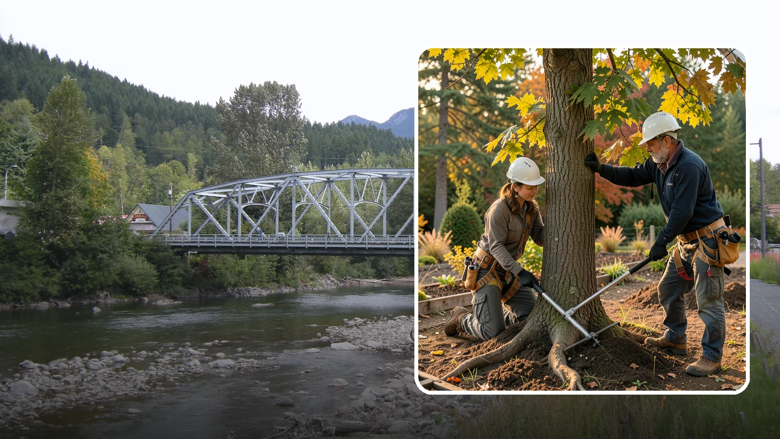 Root zone aeration in Skykomish, King County, WA - The loosening and aerating of compacted soil in the root zone.