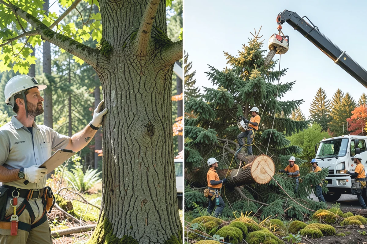 Root zone aeration in South Prairie, Pierce County, WA - Inspect the tree and its site