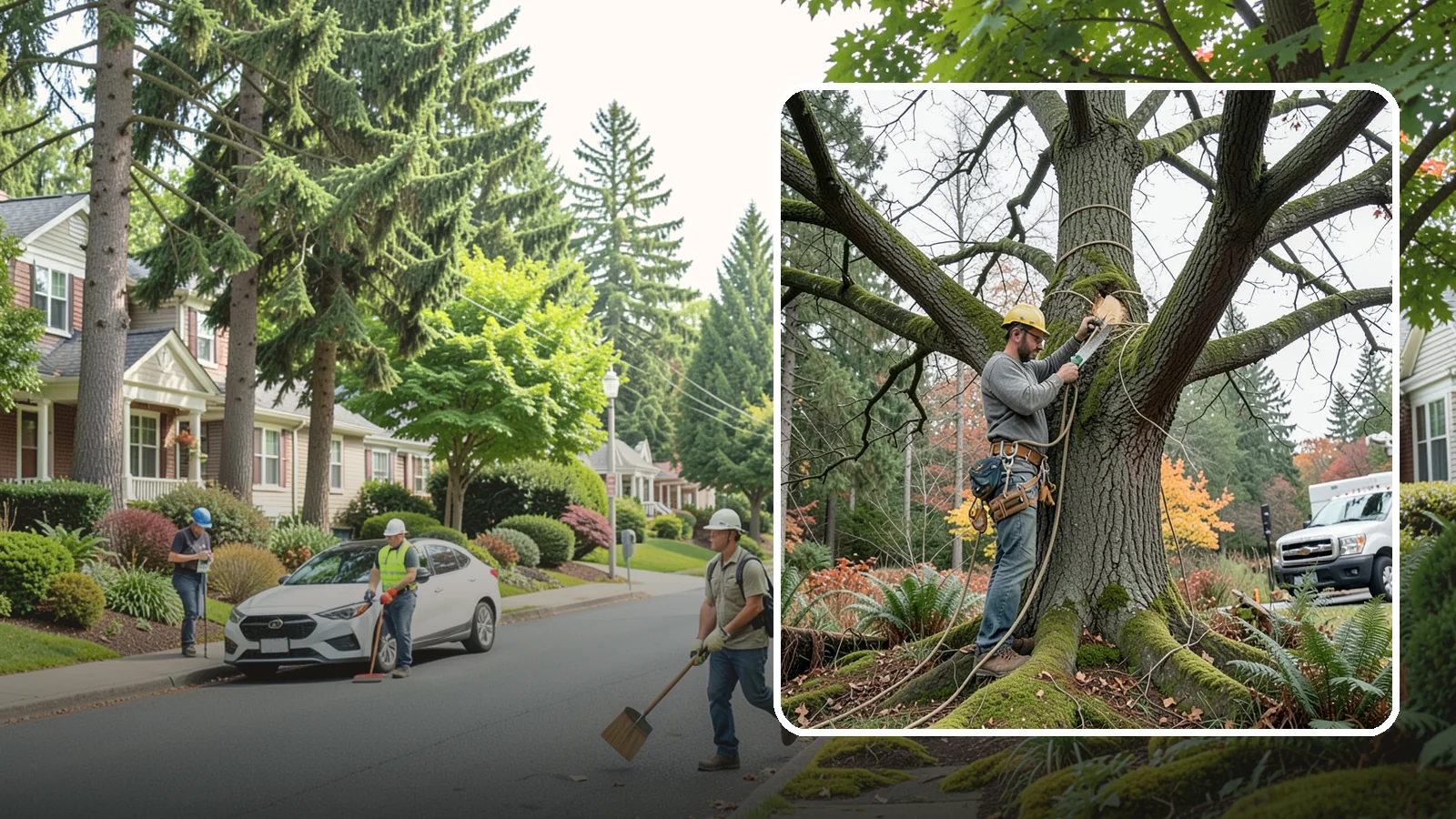 Seasonal pruning in Beaux Arts Village, King County, WA - Pruning timed to a tree's seasonal cycle.