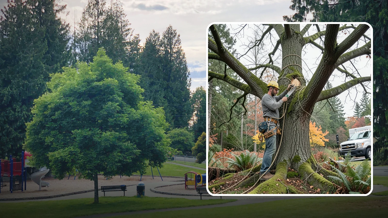 Seasonal pruning in Bonney Lake, Pierce County, WA - Pruning timed to a tree's seasonal cycle.