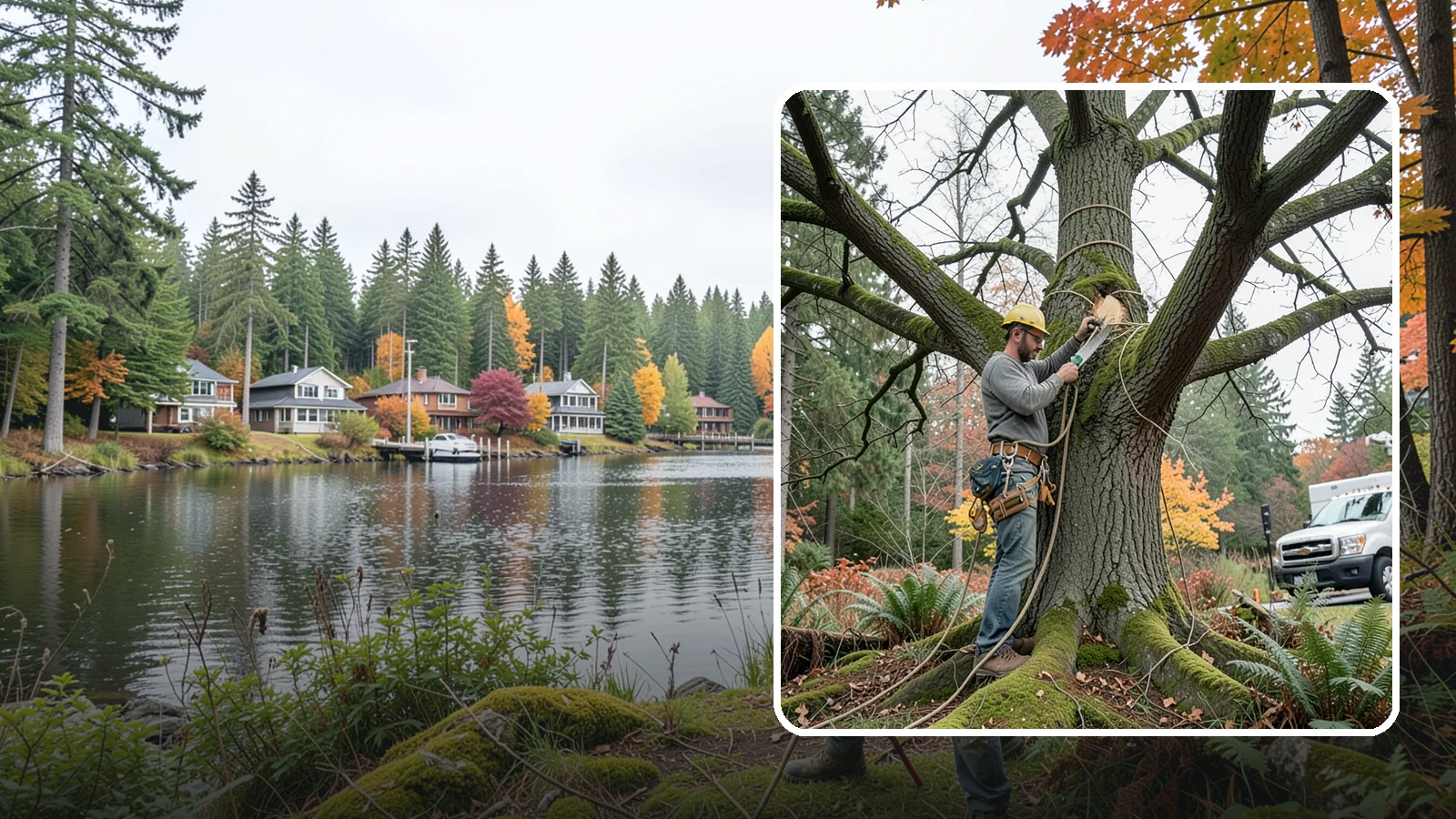 Seasonal pruning in La Conner, Skagit County, WA - Pruning timed to a tree's seasonal cycle.
