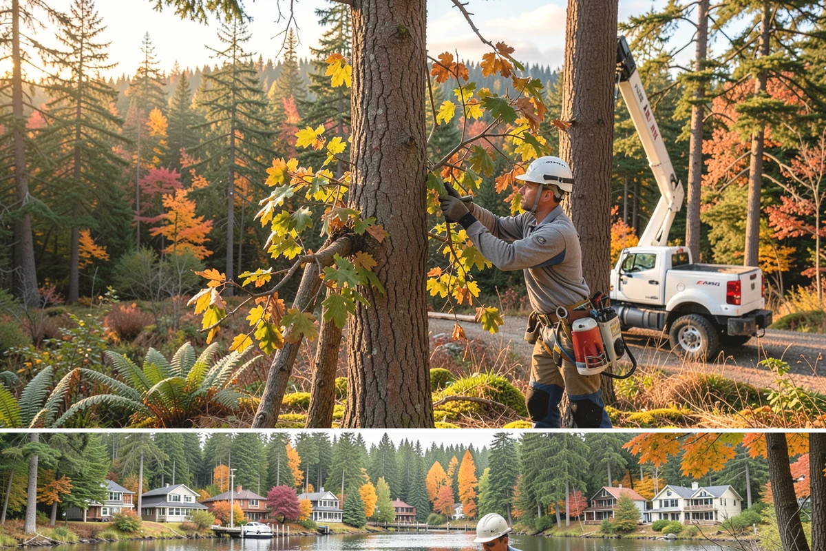 Seasonal pruning in La Conner, Skagit County, WA - In the Puget Sound climate, seasonal pruning should be timed to match species-specific dormancy periods to support health while...