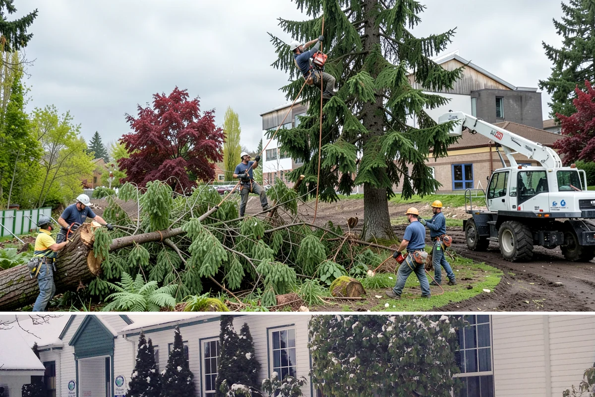Seasonal pruning in Pacific, King County, WA - In the Puget Sound climate, seasonal pruning should be timed to match species-specific dormancy periods to support health while...