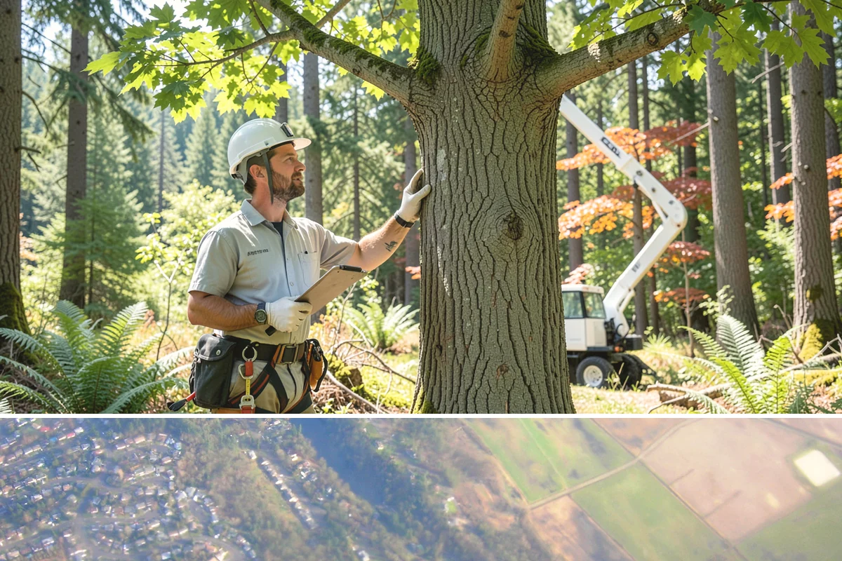 Sidewalk clearance pruning in Algona, King County, WA - Work follows recognized arboricultural standards matched to specific site conditions but should avoid dormant seasons that may...