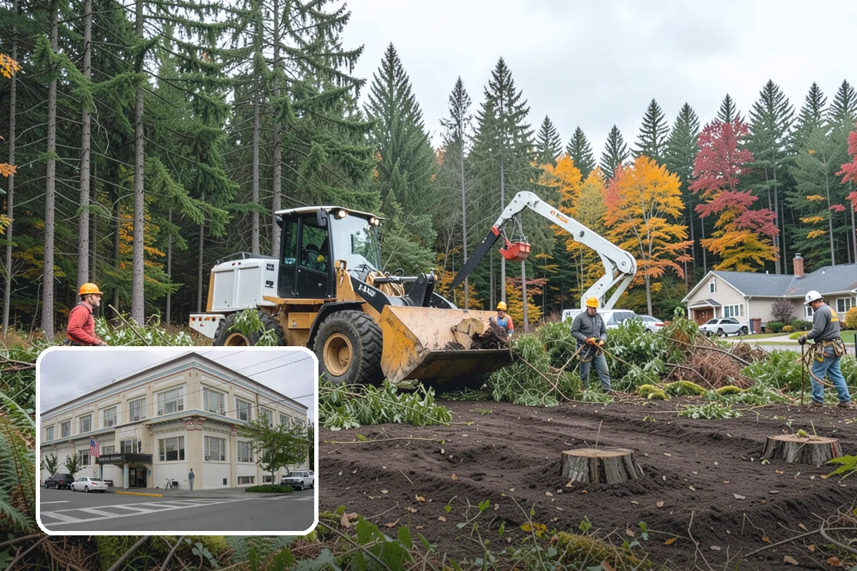Sidewalk clearance pruning in Anacortes, Skagit County, WA - Improves tree structure, health, and appearance